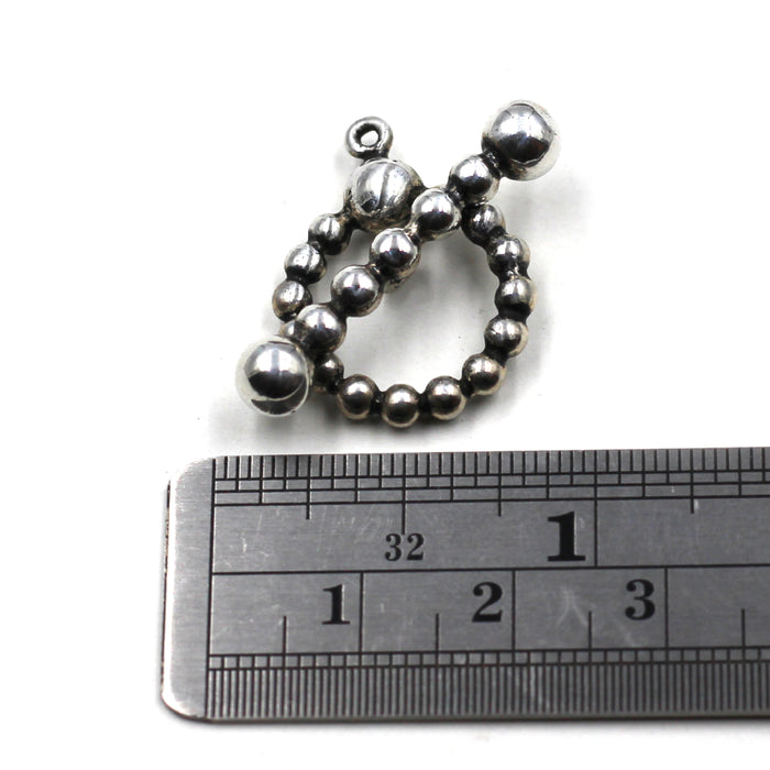 Sterling Beaded Toggle