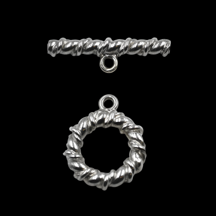 (STG-085) Heavy Weighted Sterling Silver Toggle Set