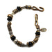 Silver, Bronze & Black Onyx Bracelet