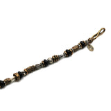 Silver, Bronze & Black Onyx Bracelet