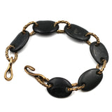 River Rock & Bronze Bracelet