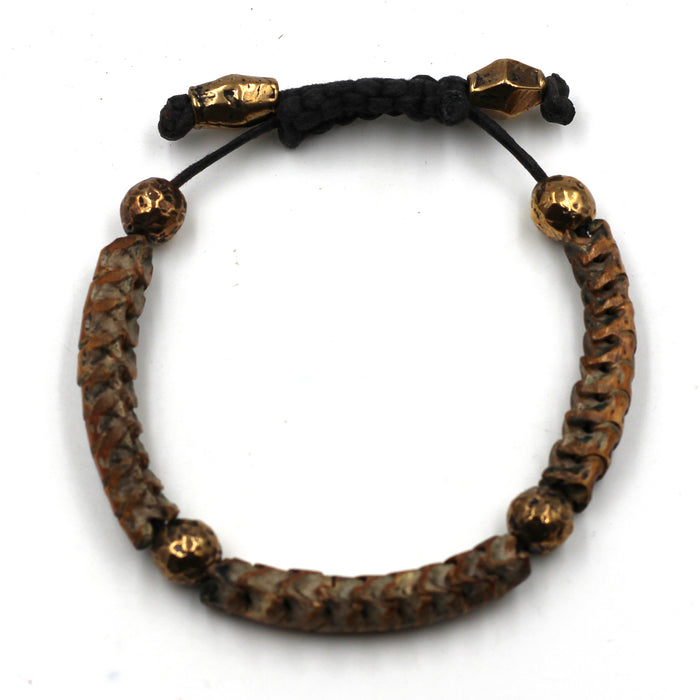 Snake Vertebrae & Bronze Bracelet