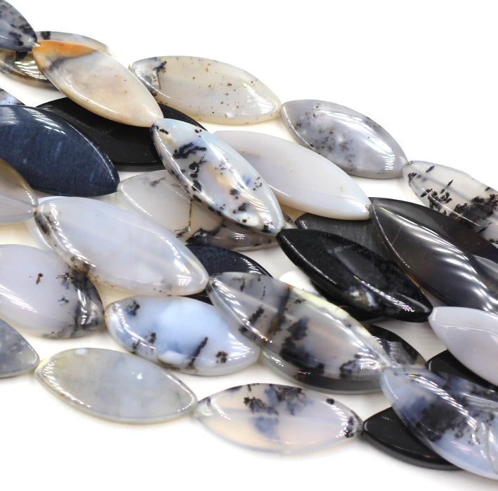 Flat Oval Dendritic Agate