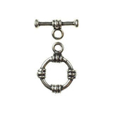 (STG-051) Small Sterling Barbell Toggle