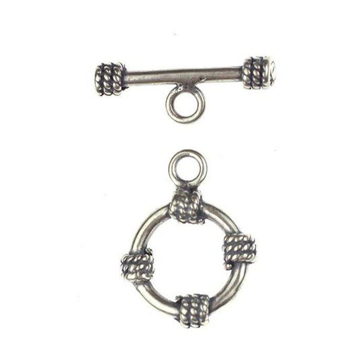 (STG-047) Small Sterling Rope Trim Toggle