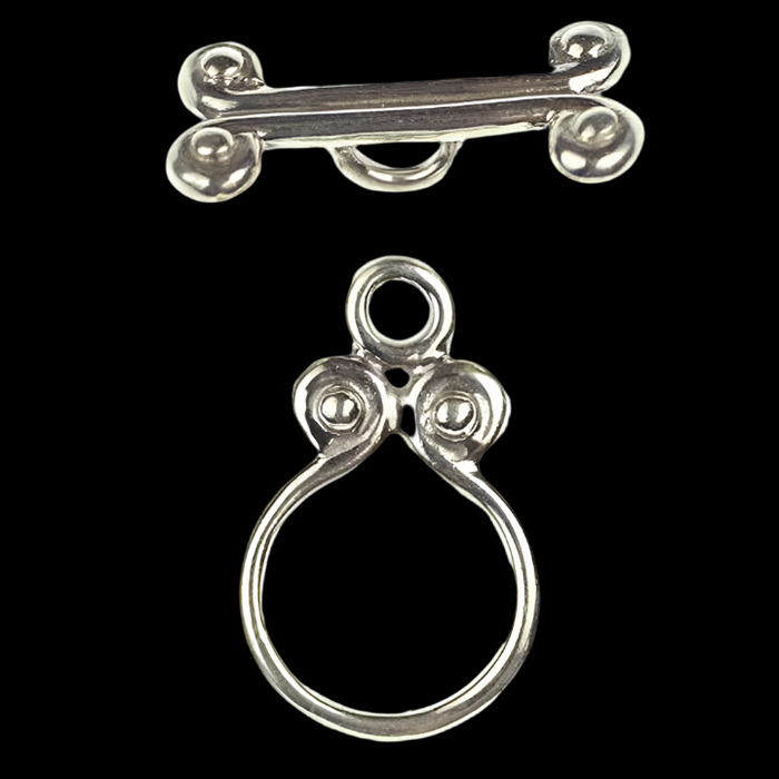 (STG-048) Art Nouveau Sterling Silver Toggle Clasp