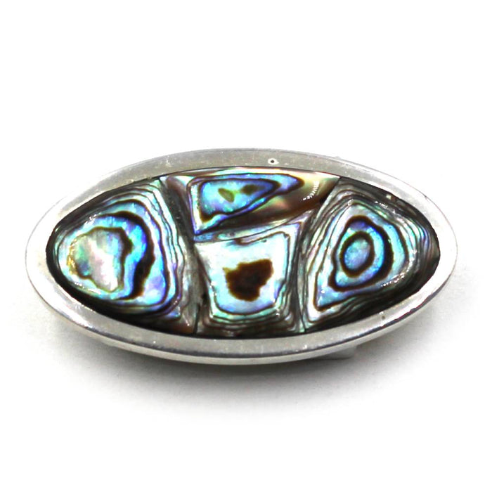 (bcl-007) 5-Strand Paua Shell Oval Box Clasp