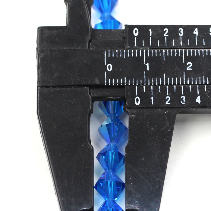 8mm Bicone Capri Blue AB Swarovski Crystal