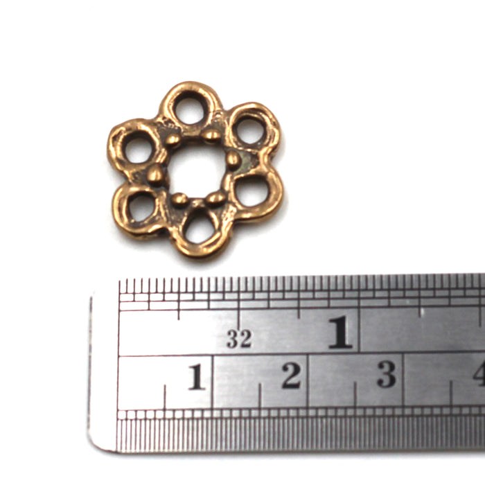 (bzlk093) Bronze Flower Link