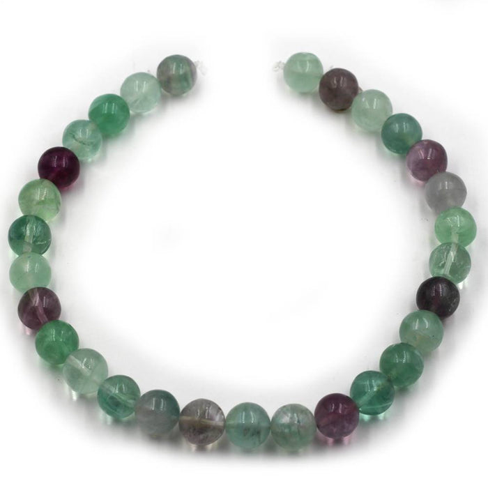 (fluorite001) 15mm Round Fluorite Beads