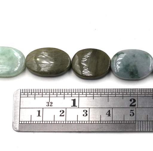 Graduated Flat Oval Jade