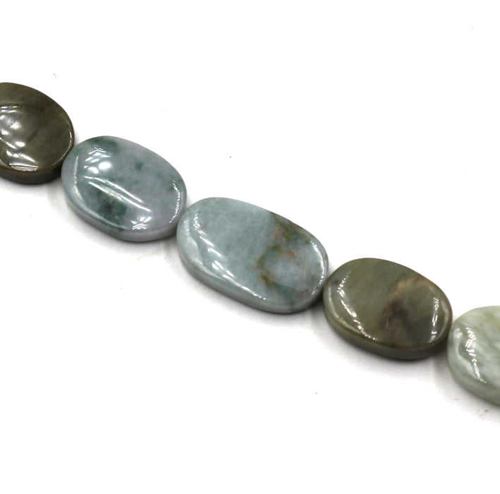 Graduated Flat Oval Jade