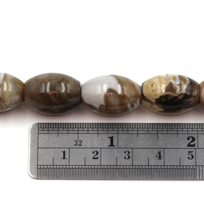 (jas106) Peanut Wood Jasper Barrels