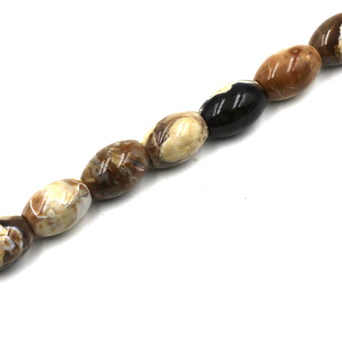 (jas106) Peanut Wood Jasper Barrels