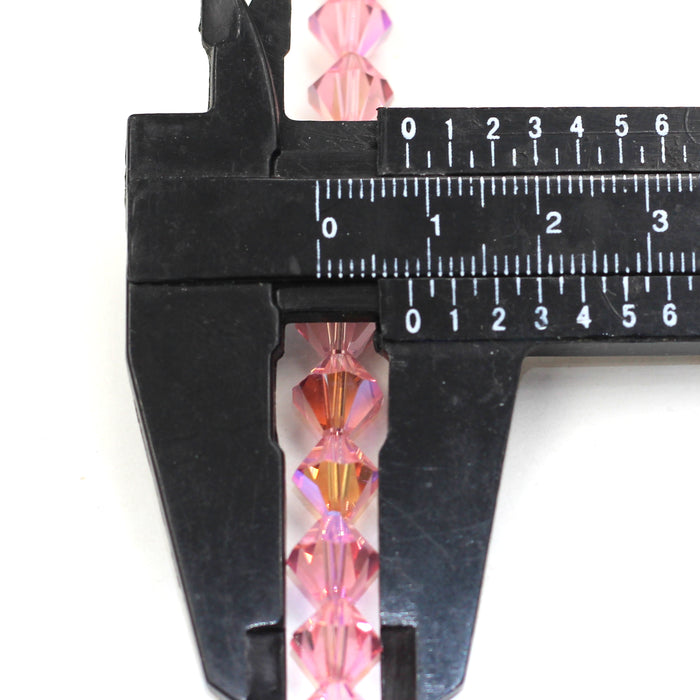 8mm Bicone Lt. Rose AB Swarovski Crystal