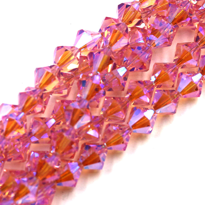 8mm Bicone Lt. Rose AB x 2 Swarovski Crystal