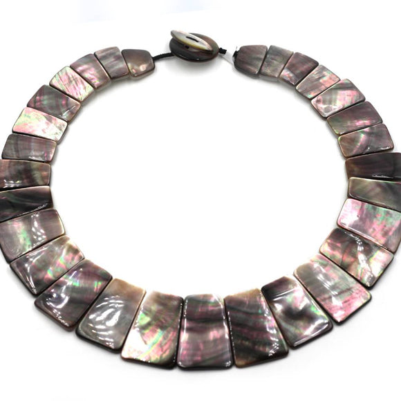 Wampum Quahog Shell Roundel Beads • 12 mm Size • 40 cm length
