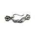 Large Sterling Flower Hook Clasp