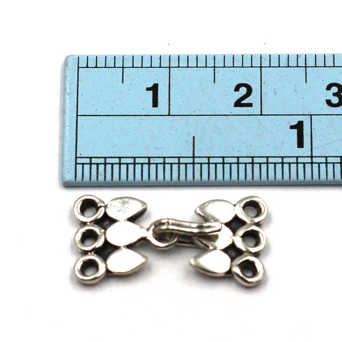 (SCL-030) Sterling Silver 3 Strand Hook Clasp