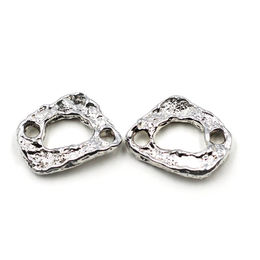 Sterling silver free form textured links 