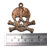 Bronze Skull & Crossbones Pendant