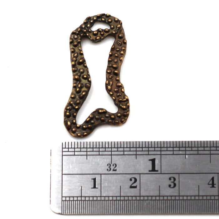 (bzp157-N0406) Bronze Squiggle Pendant