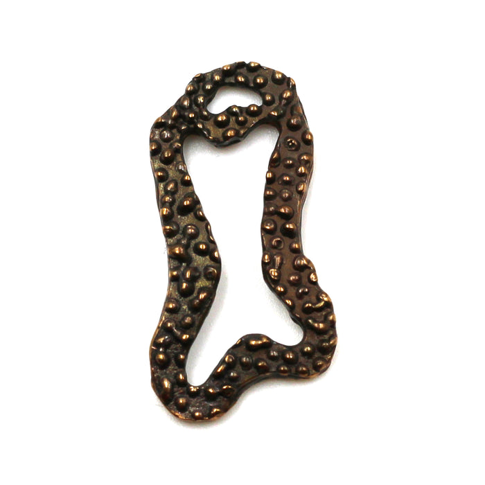 (bzp157-N0406) Bronze Squiggle Pendant