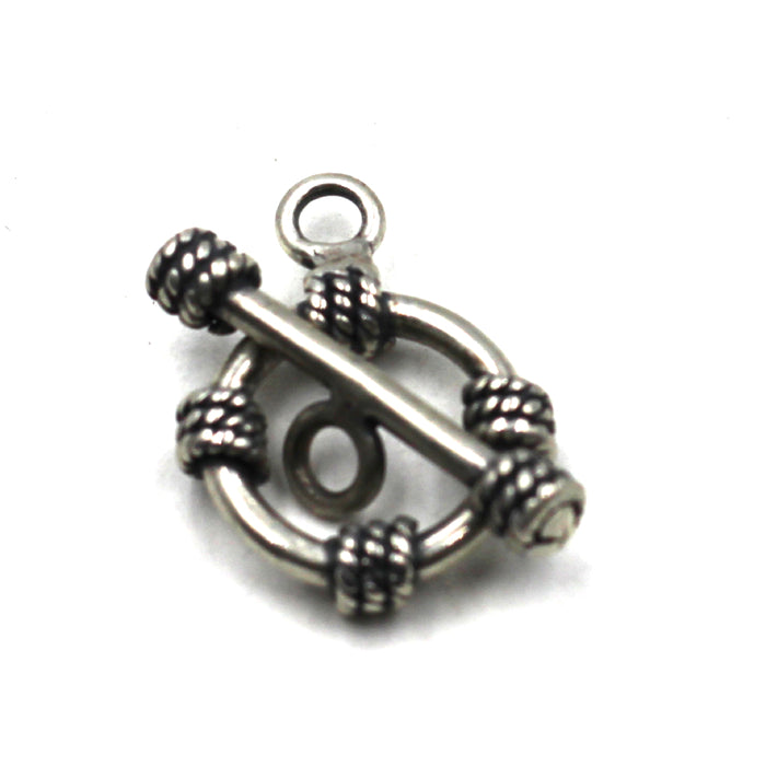 Small Sterling Rope Trim Toggle