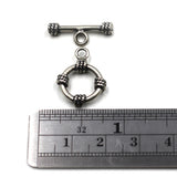 Small Sterling Rope Trim Toggle