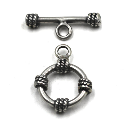 Small Sterling Rope Trim Toggle