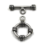 Small Sterling Rope Trim Toggle