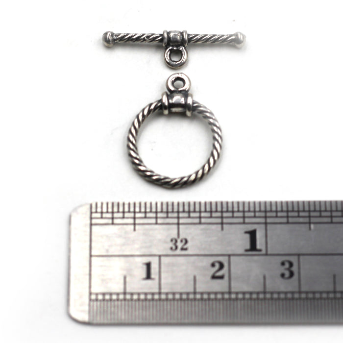 Small Sterling Twist Toggle