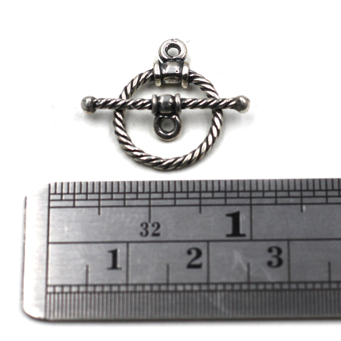 Small Sterling Twist Toggle