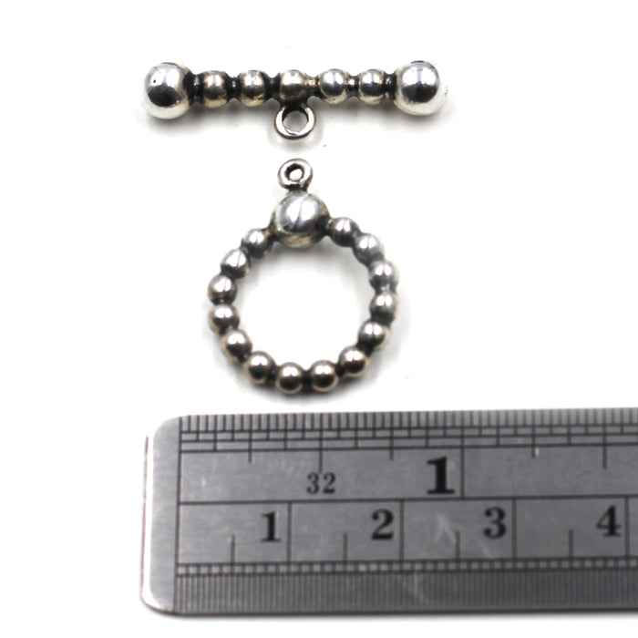 Sterling Beaded Toggle