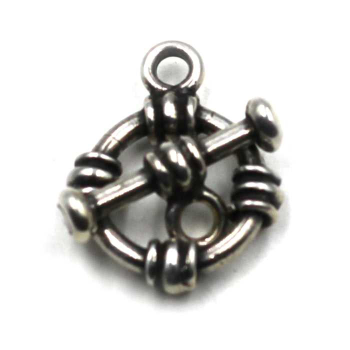 Small Sterling Barbell Toggle