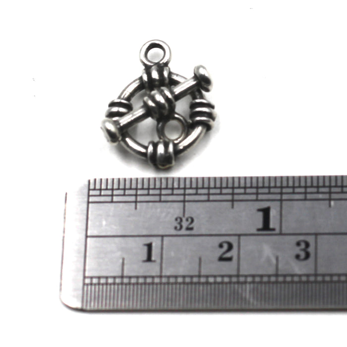 Small Sterling Barbell Toggle
