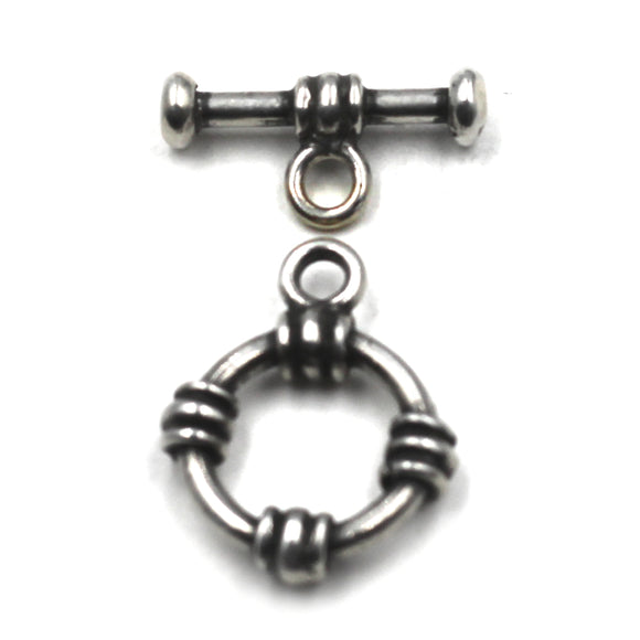 Small Sterling Barbell Toggle