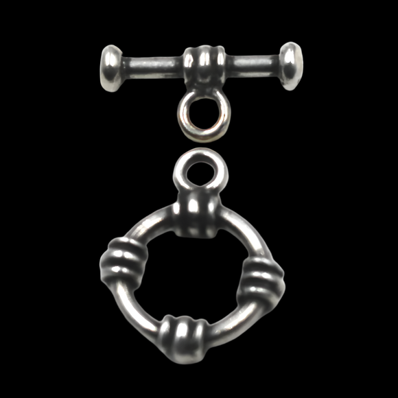 (STG-051) Small Sterling Barbell Toggle
