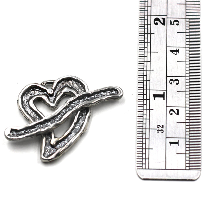 Sterling Heart Toggle