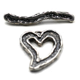 Sterling Heart Toggle