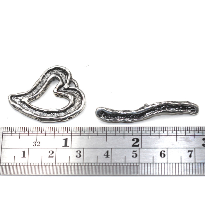 Sterling Heart Toggle