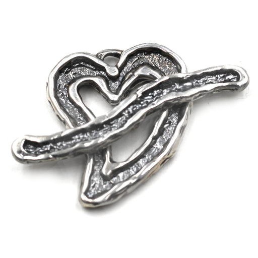 Sterling Heart Toggle