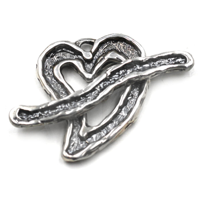 Sterling Heart Toggle