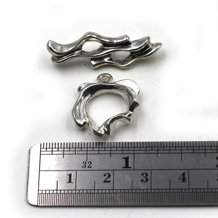 Sterling Sculptural Toggle