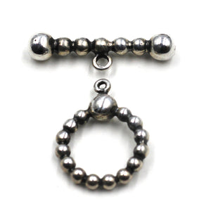 Sterling Beaded Toggle