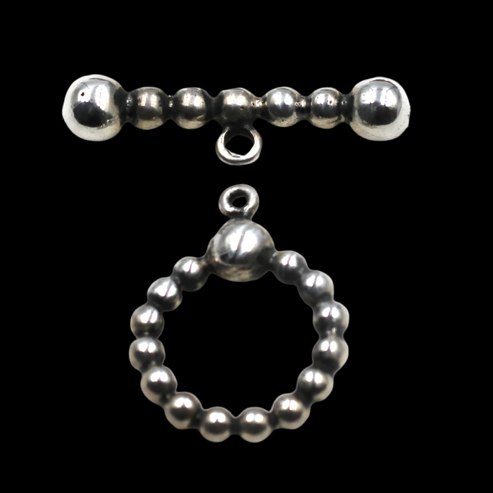 (STG-069) Sterling Beaded Toggle