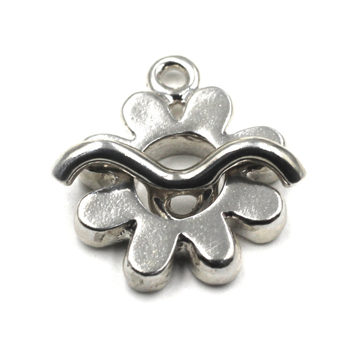 Sterling Flower Toggle