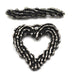 Freeform Heart Sterling Toggle