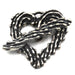 Freeform Heart Sterling Toggle