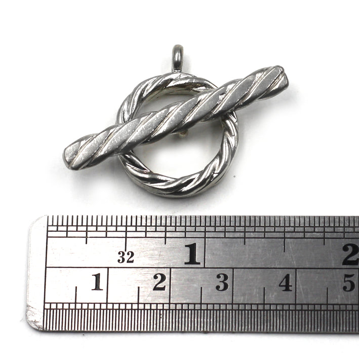 Sterling Silver Twist Toggle